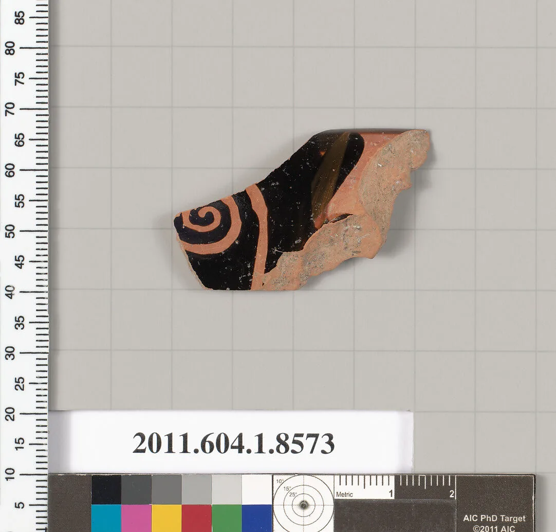 Terracotta rim fragment of a kylix (drinking cup) — Unknown