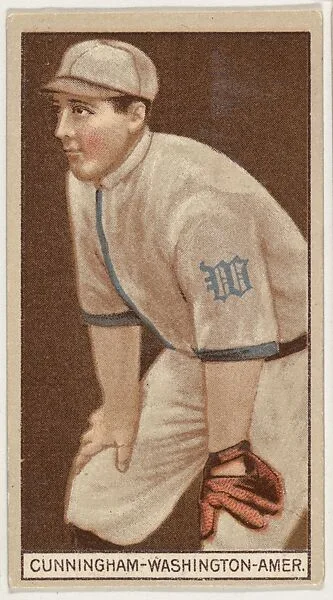 William Cunningham, Washington, American League, from the Brown Background series (T207) for the American Tobacco Company — American Tobacco Company