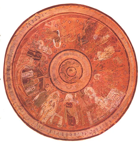 Facsimile of the Dome Painting of the Chapel of Peace, Bagawat Necropolis, Kharga Oasis