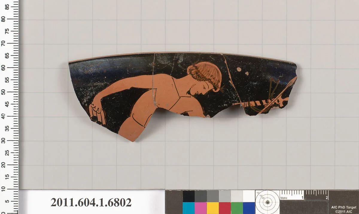 Terracotta rim fragment of a kylix (drinking cup) — Unknown