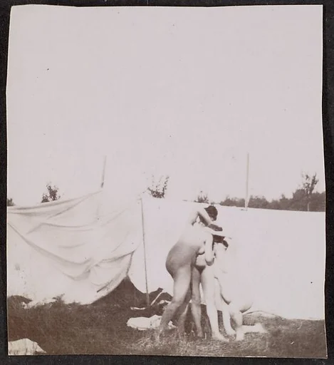 [Nude Models Posing for a Painting Class]