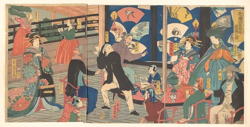 Gok'koku o Gankirō sakamori no zu|The Five Nations Enjoying a Drunken Revel at the Gankirō Tea House