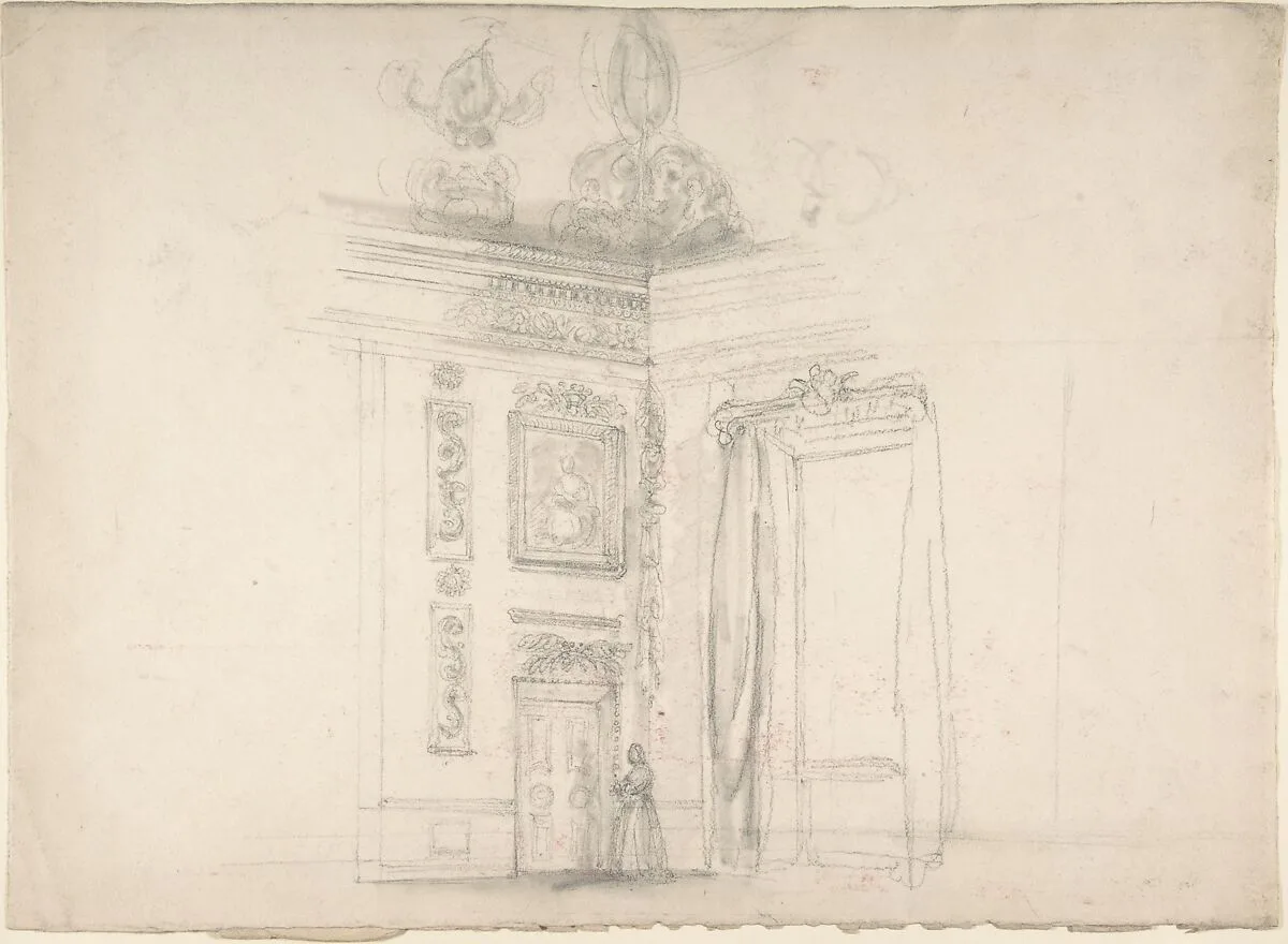 Corner of a Room with a High Coved Ceiling — Anonymous, British, 19th century