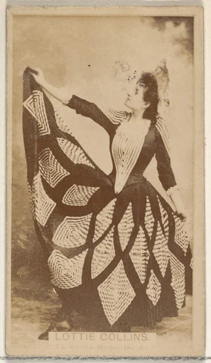 Lottie Collins, from the Actors and Actresses series (N45, Type 8) for Virginia Brights Cigarettes