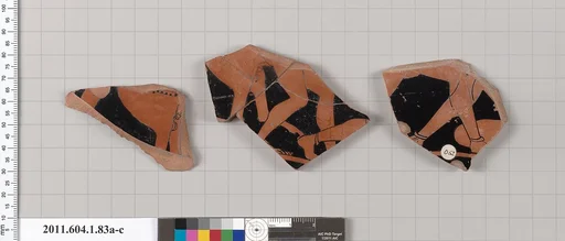 Terracotta fragments of a kylix (drinking cup)