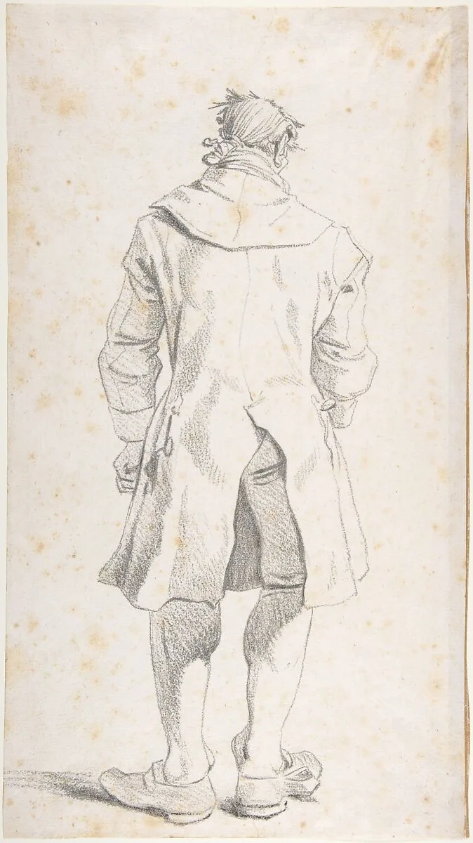Caricature of Joseph-Benoît Suvée — François André Vincent