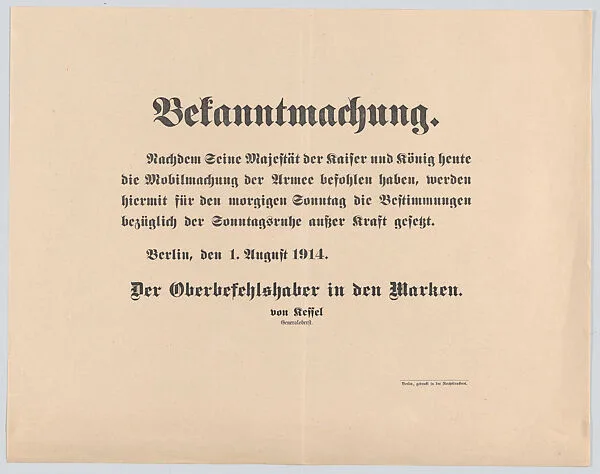 Bekanntmachung — Anonymous