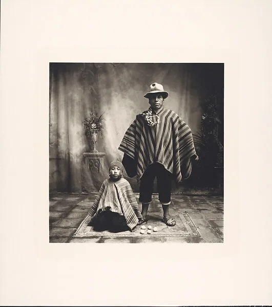 Cuzco Father and Son with Eggs — Irving Penn