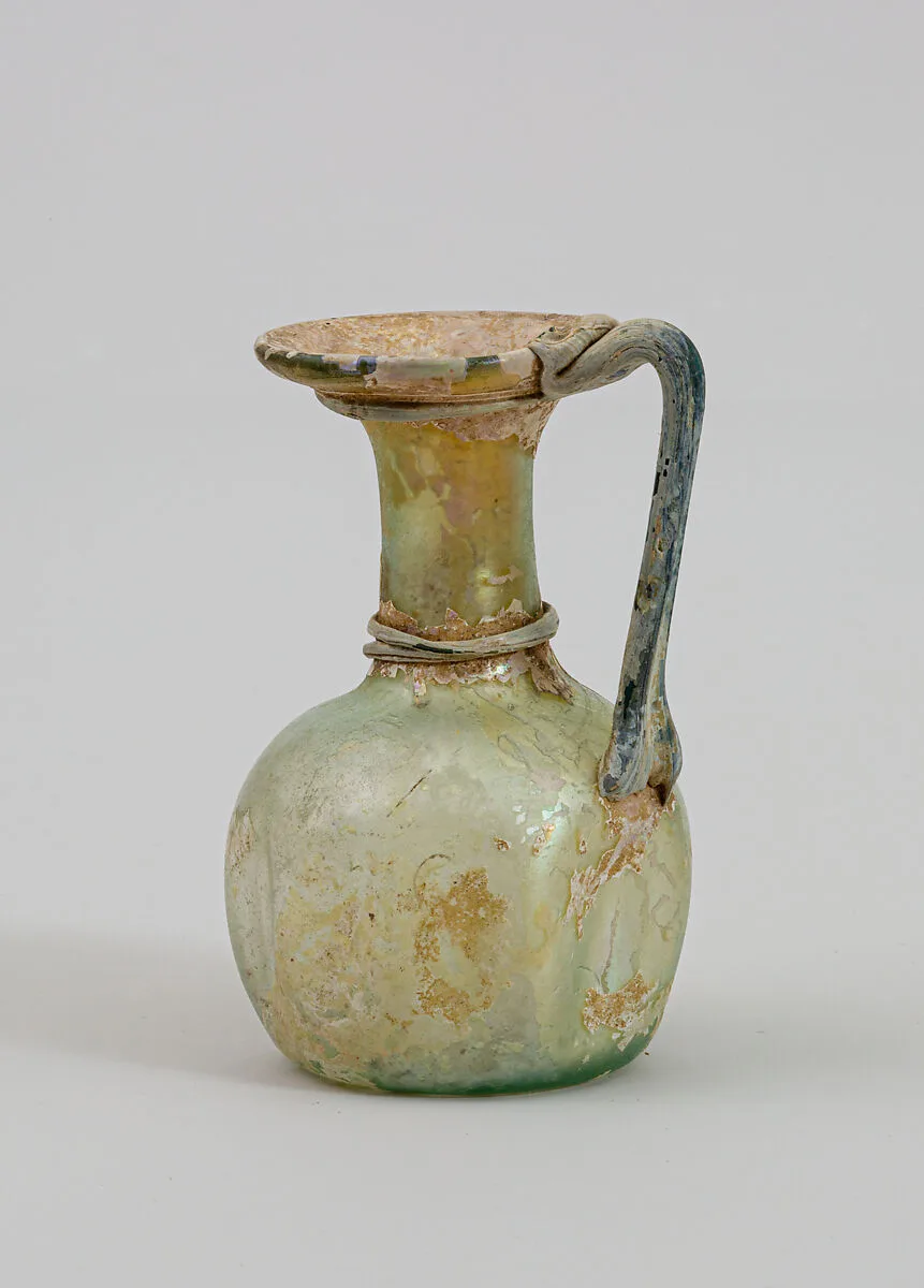 Glass indented jug — Unknown