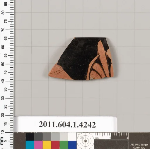 Terracotta rim fragment of a kylix (drinking cup)