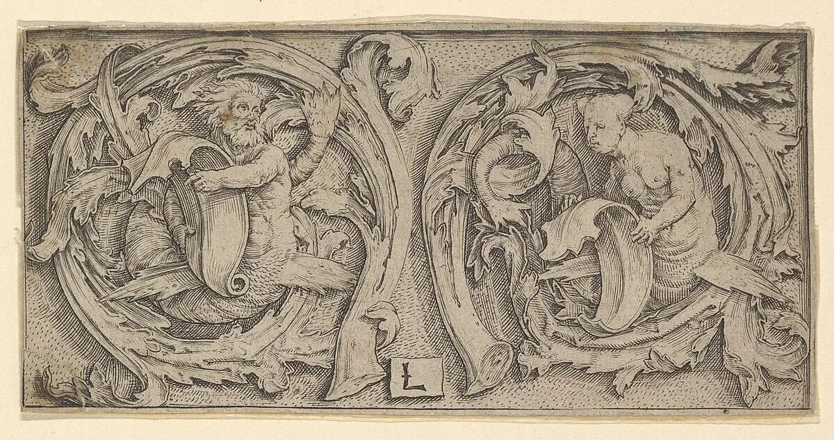 Triton and Siren in Tendrils — Lucas van Leyden