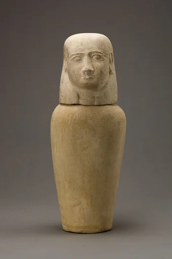 Canopic jar with human head