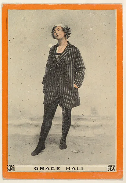 Grace Hall, No. 74, Bathing in Winter, from the Champion Women Swimmers series (T221), issued by Pan Handle Scrap — Pan Handle Scrap Company