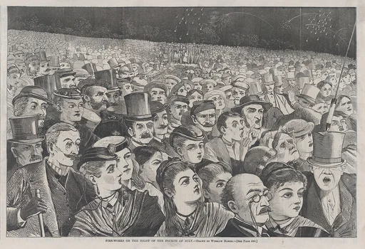 Fire-Works on the Night of the Fourth of July (from "Harper's Weekly," Vol. XII)