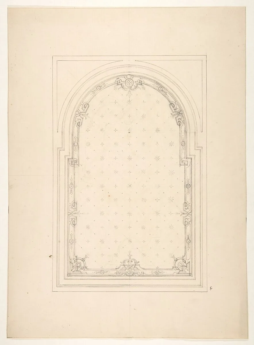 Design for a ceiling — Jules-Edmond-Charles Lachaise|Eugène-Pierre Gourdet