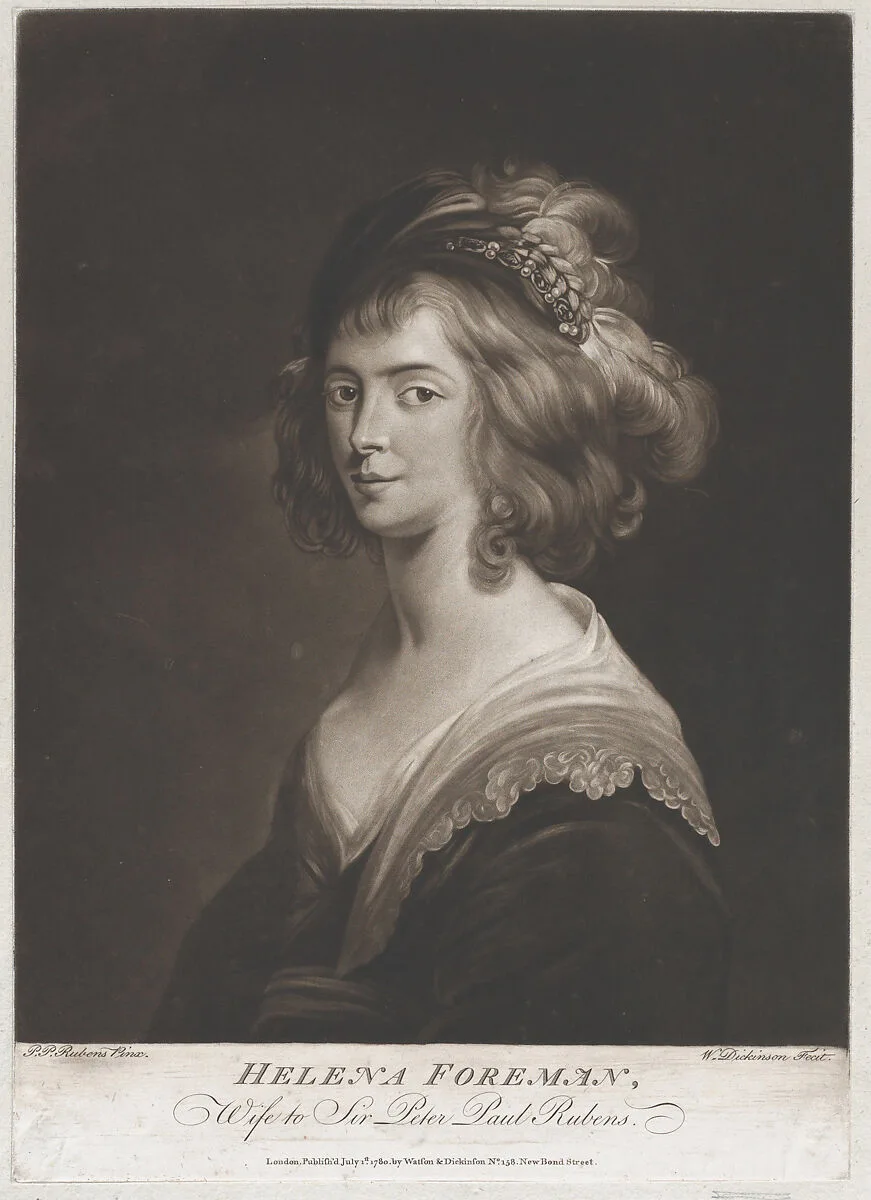 Portrait of Susanna Lunden, sister of Helena Fourment — William Pether|Susanna Lunden|Helena Fourment|Peter Paul Rubens