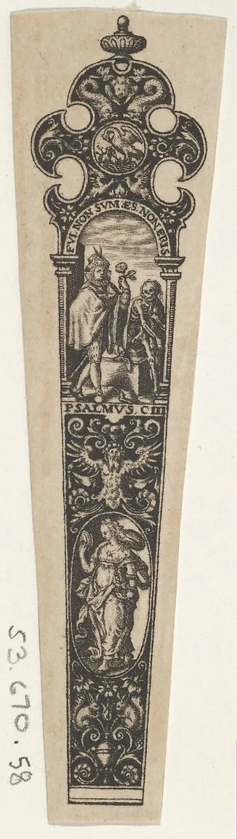 Design for a Knife Handle with a Memento Mori — Johann Theodor de Bry