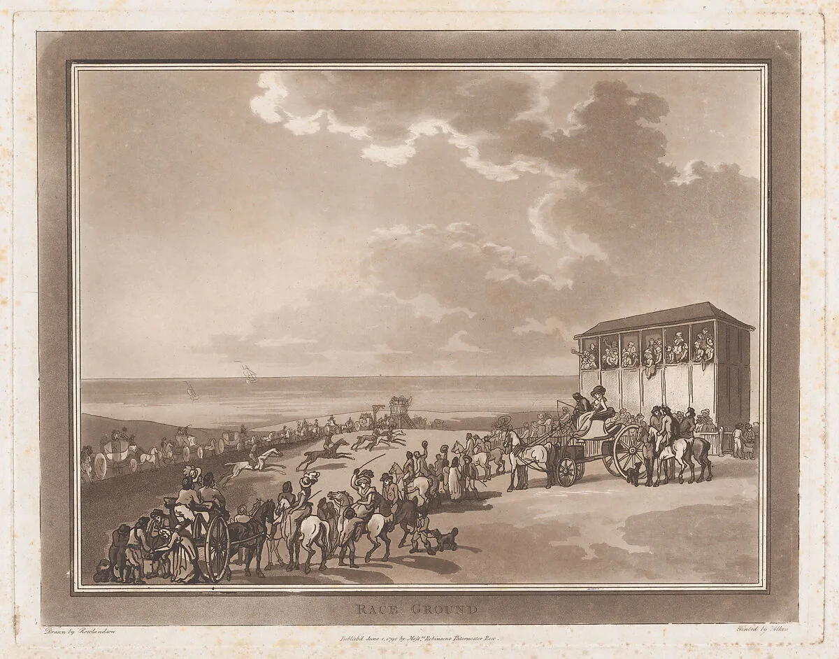 Race Ground (An Excursion to Brighthelmstone) — G. G. J. & J. Robinson|Samuel Alken|Henry Wigstead|Thomas Rowlandson
