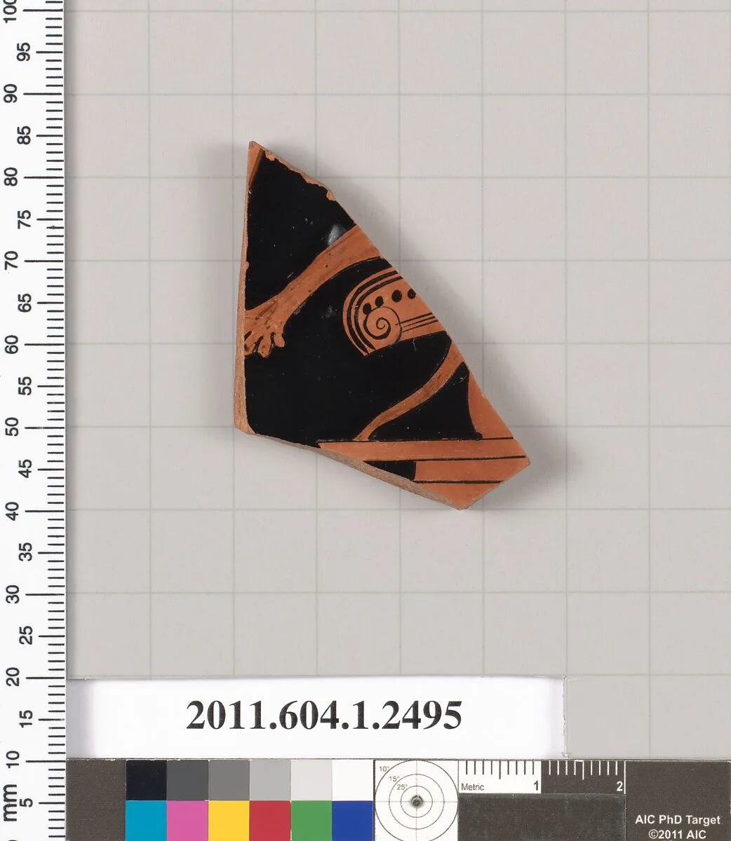 Terracotta fragment of a kylix (drinking cup) — Unknown