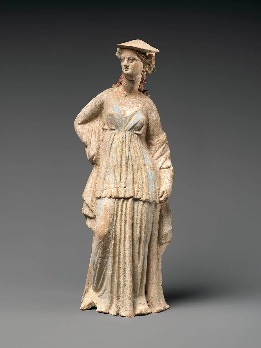 Terracotta statuette of a woman — Unknown