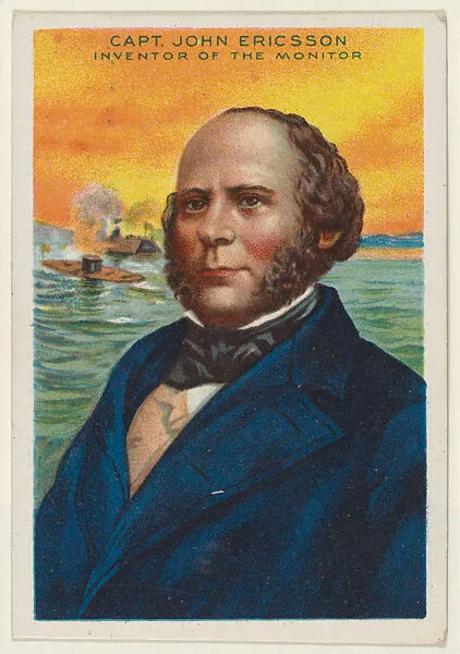 Captain John Ericsson, Inventor of the Monitor, from the "Heroes of History" series (T68), issued with Miners Extra Smoking Tobacco, Natural Leaf Scrap, and Royal Bengals Little Cigars — John Ericsson|Royal Bengals Little Cigars