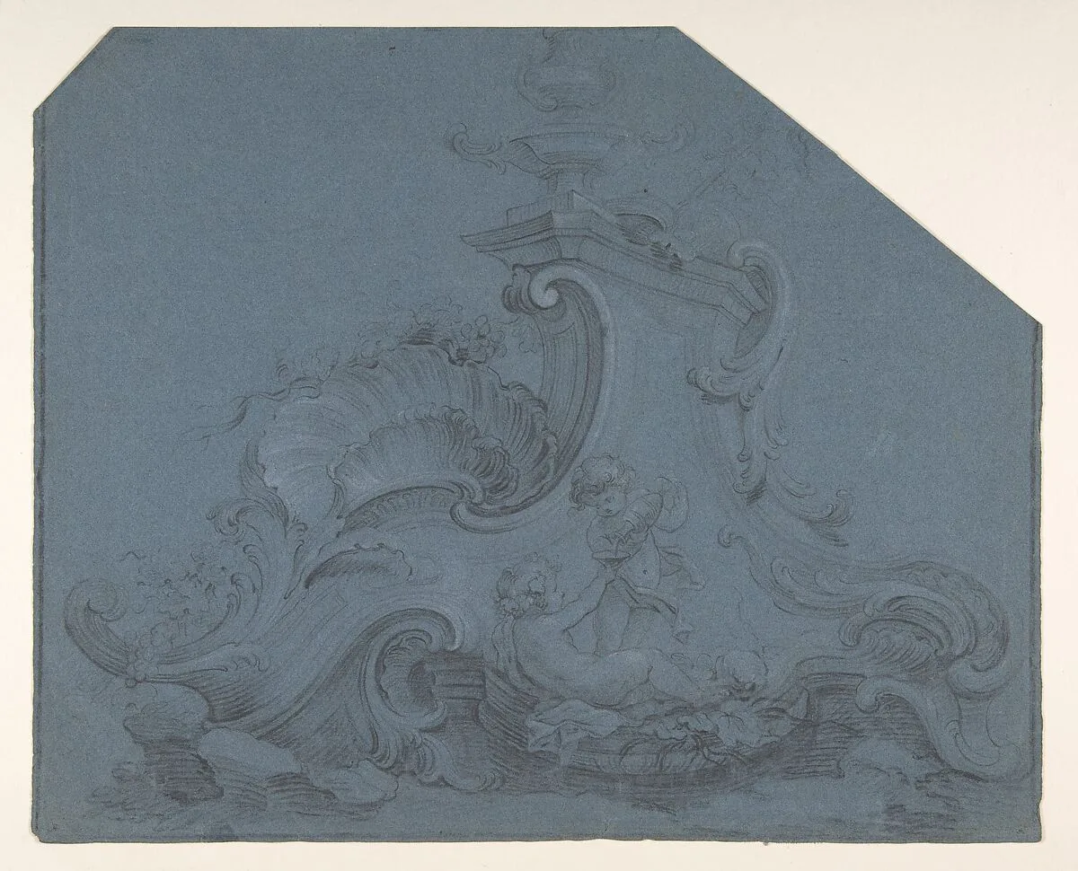 Design for a Fountain — Anonymous, French, 18th century