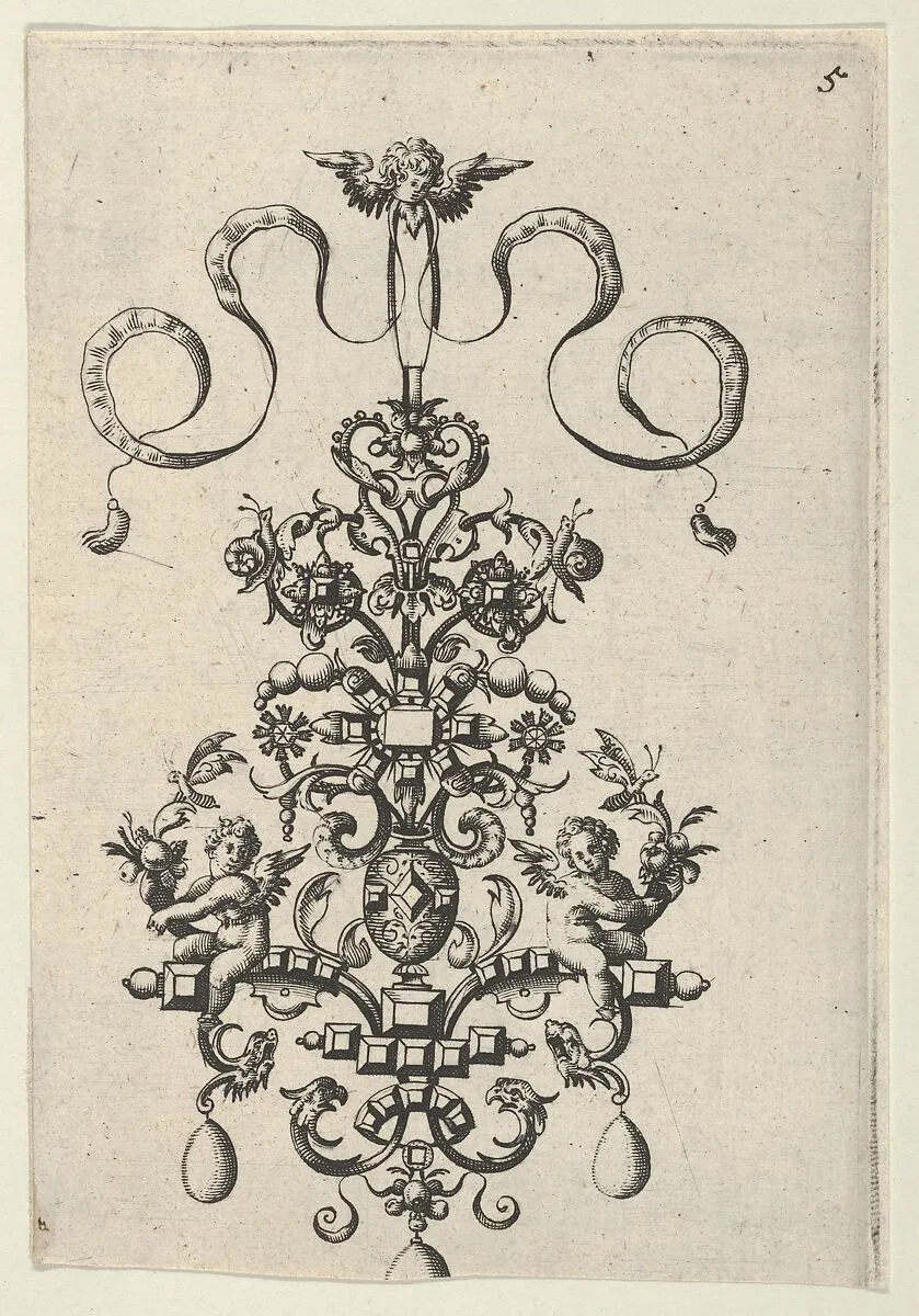 Reverse Copy of Design for a Pendant, from Ars His Myronis Nobilis Effingitus Pagellulis — Paul Birckenhultz