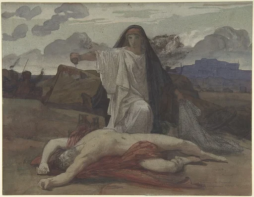 Antigone Gives Token Burial to the Body of Her Brother Polynices