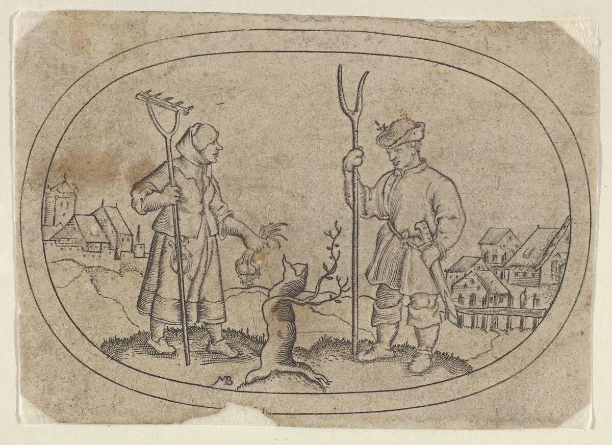 A Farmer and a Villager, from Das Bossenbüchlein — Mathais Beitler|Stephan Herman