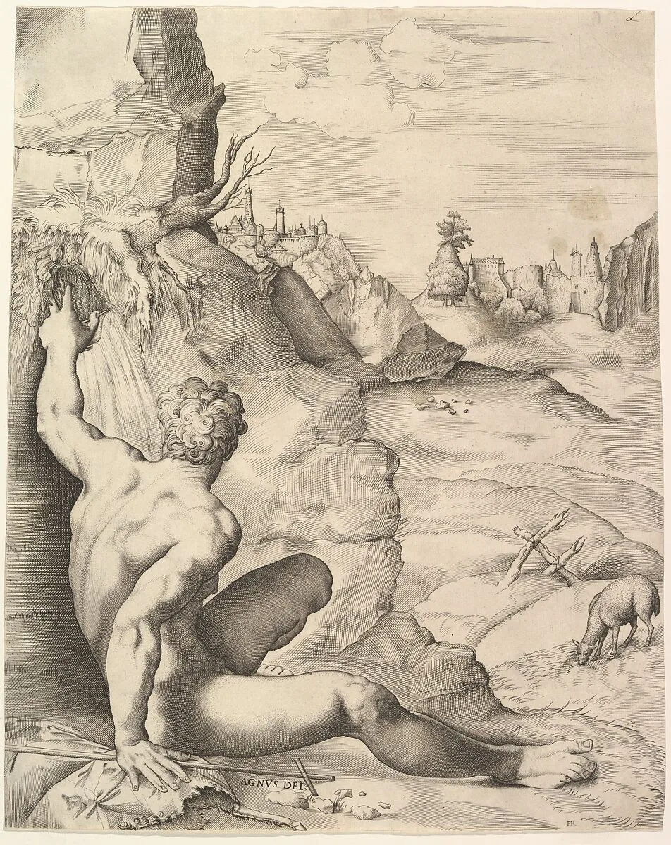 John the Baptist in the Wilderness — Battista Franco|Giulio Sanuto|Daniele da Volterra (Daniele Ricciarelli)