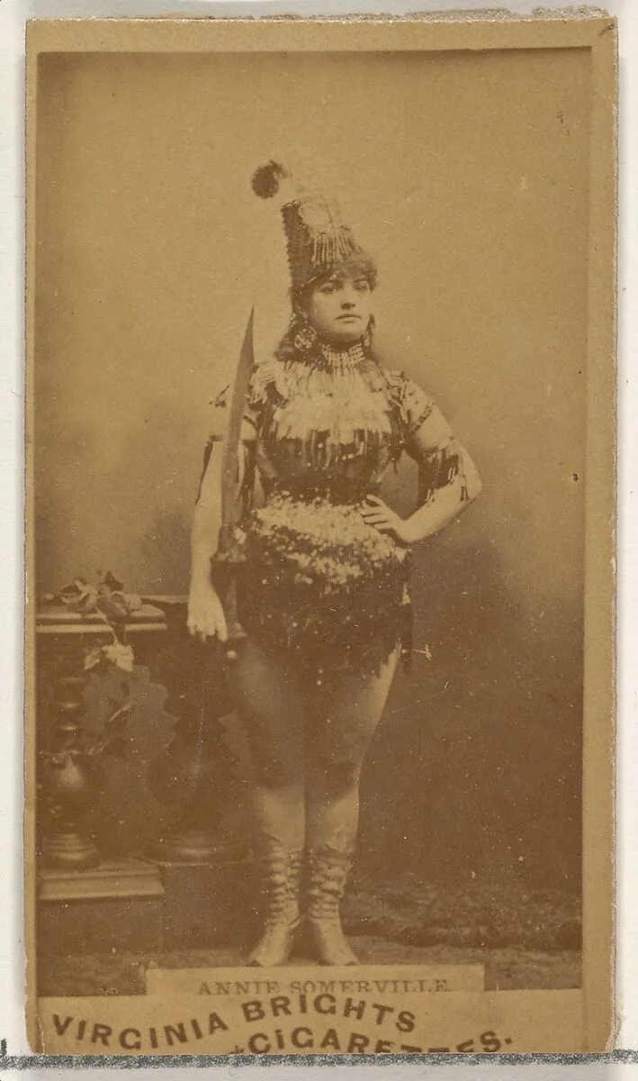 Annie Somerville, from the Actors and Actresses series (N45, Type 1) for Virginia Brights Cigarettes — Allen & Ginter