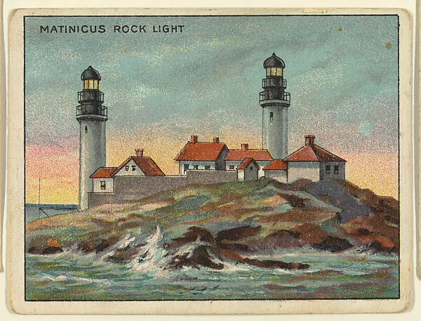 Matinicus Rock Light, from the "Lighthouse Series" (T77), issued with Hassan Cigarettes by the American Tobacco Company — American Tobacco Company