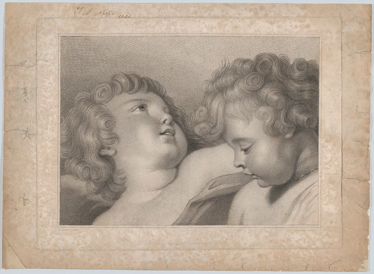 Two heads of cherubs — Thomas Cheesman|Peter Paul Rubens