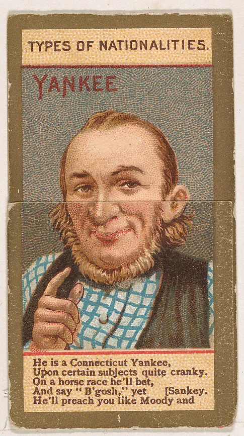 Yankee, from Types of Nationalities (N240) issued by Kinney Bros. — Kinney Brothers Tobacco Company