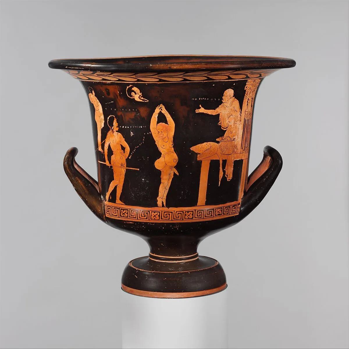 Terracotta calyx-krater (mixing bowl) — Dolon Painter