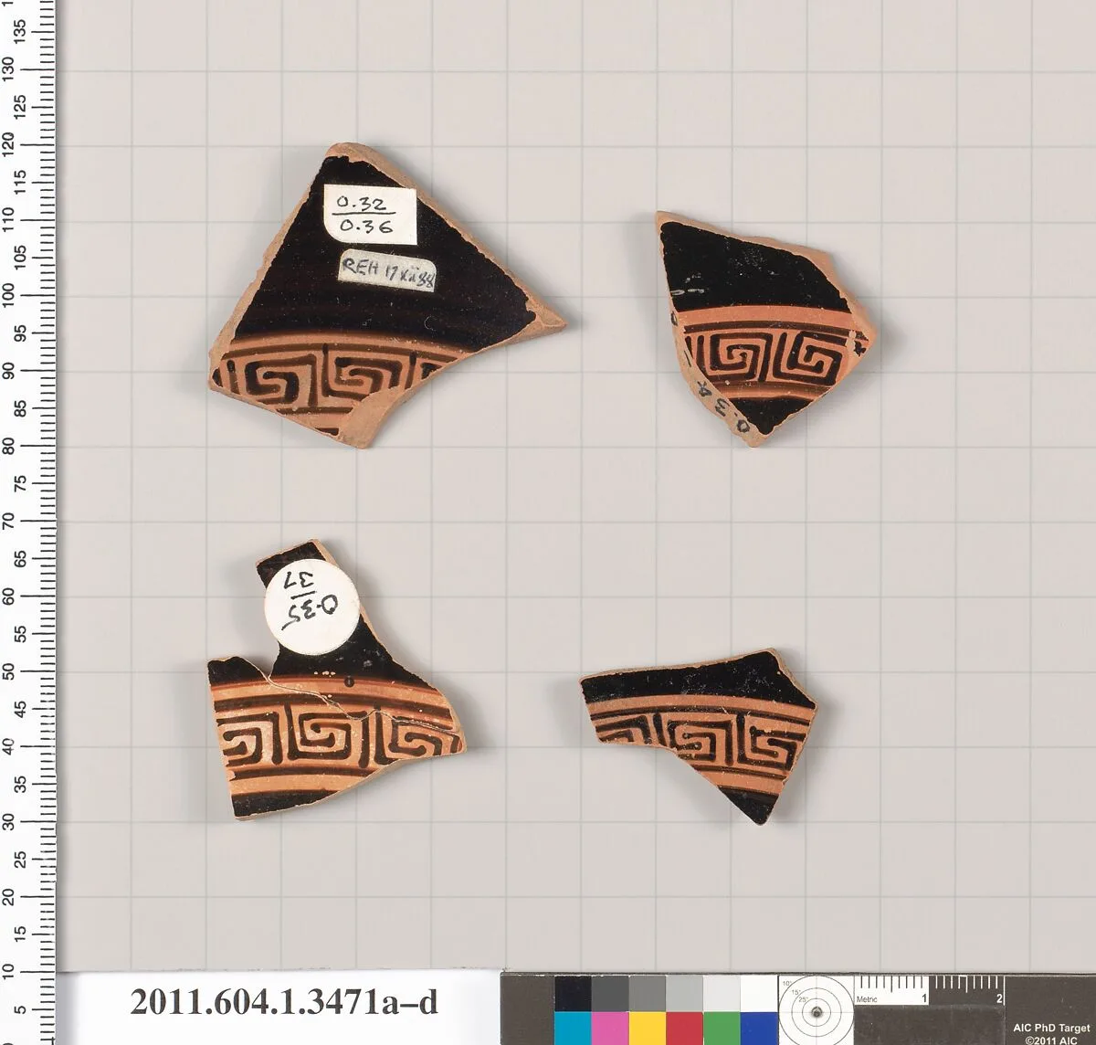 Terracotta fragments of kylikes (drinking cups) — Unknown
