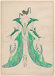 Drawing for a theatrical costume: Emerald