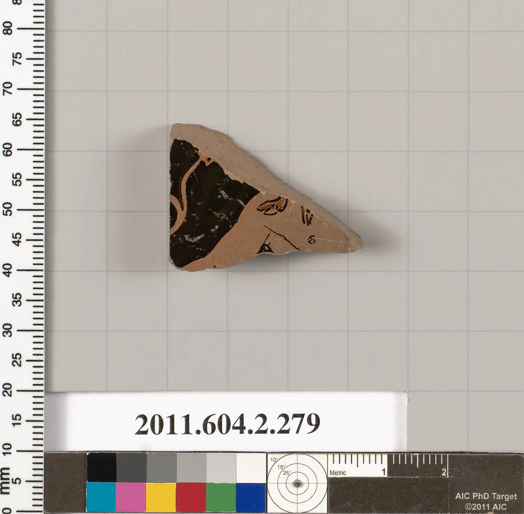 Terracotta fragment of a volute-krater (bowl for mixing wine and water) — Unknown