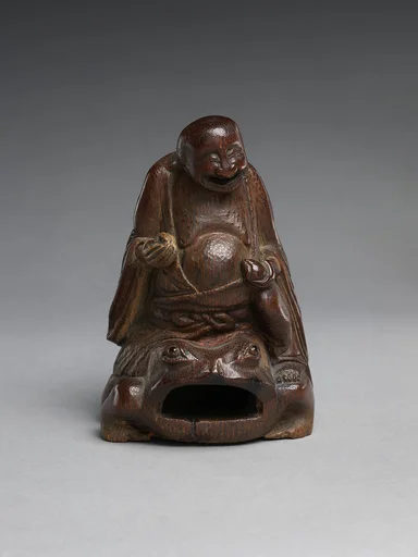清    竹雕劉海戯金蟾|Immortal Liu Hai astride a toad