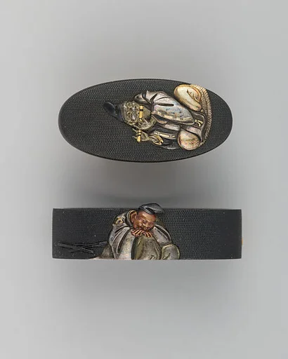 Sword-Hilt Collar and Pommel (Fuchigashira)