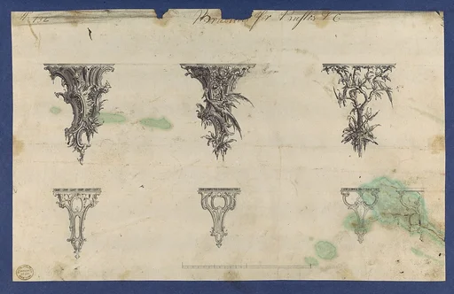 Brackets for Bustos, in Chippendale Drawings, Vol. I