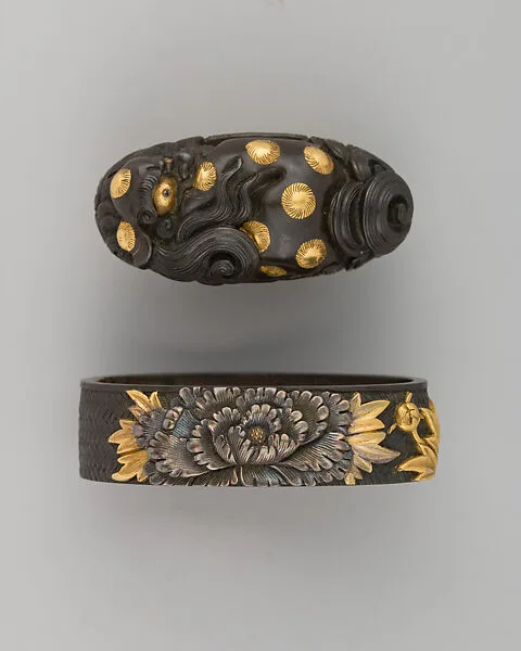 Sword-Hilt Collar and Pommel (Fuchigashira) — Unknown
