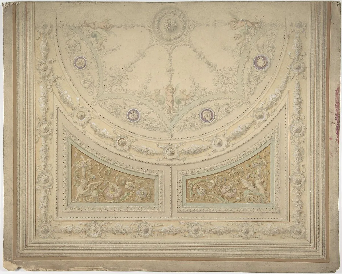 Ceiling Design, Half of a Circle — Anonymous, British, 19th century