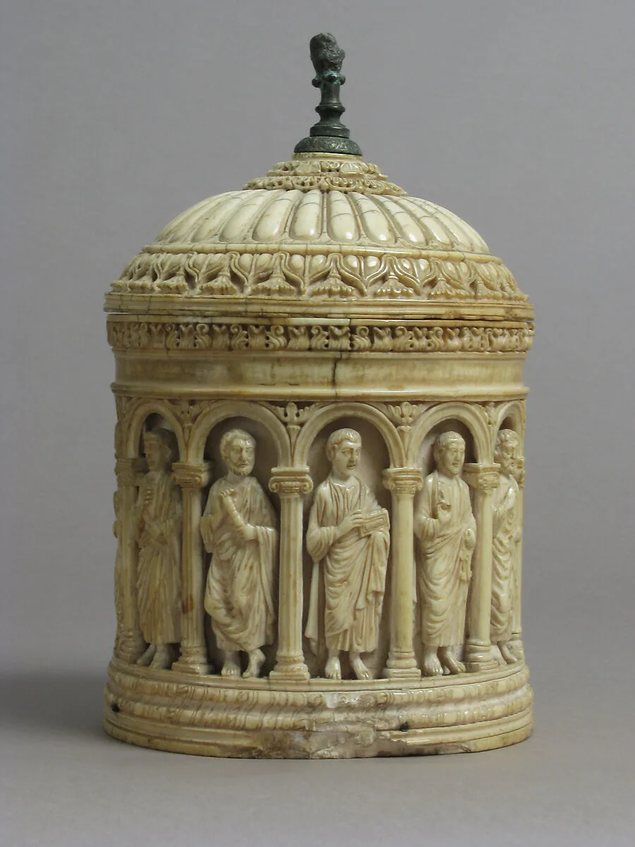 Container with Figures under an Arcade — Unknown