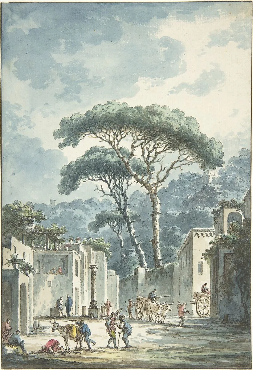 Road Leading to the Grotto of Posillipo — Claude Louis Châtelet