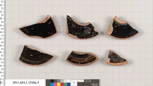 Terracotta fragments of kylikes (drinking cups)