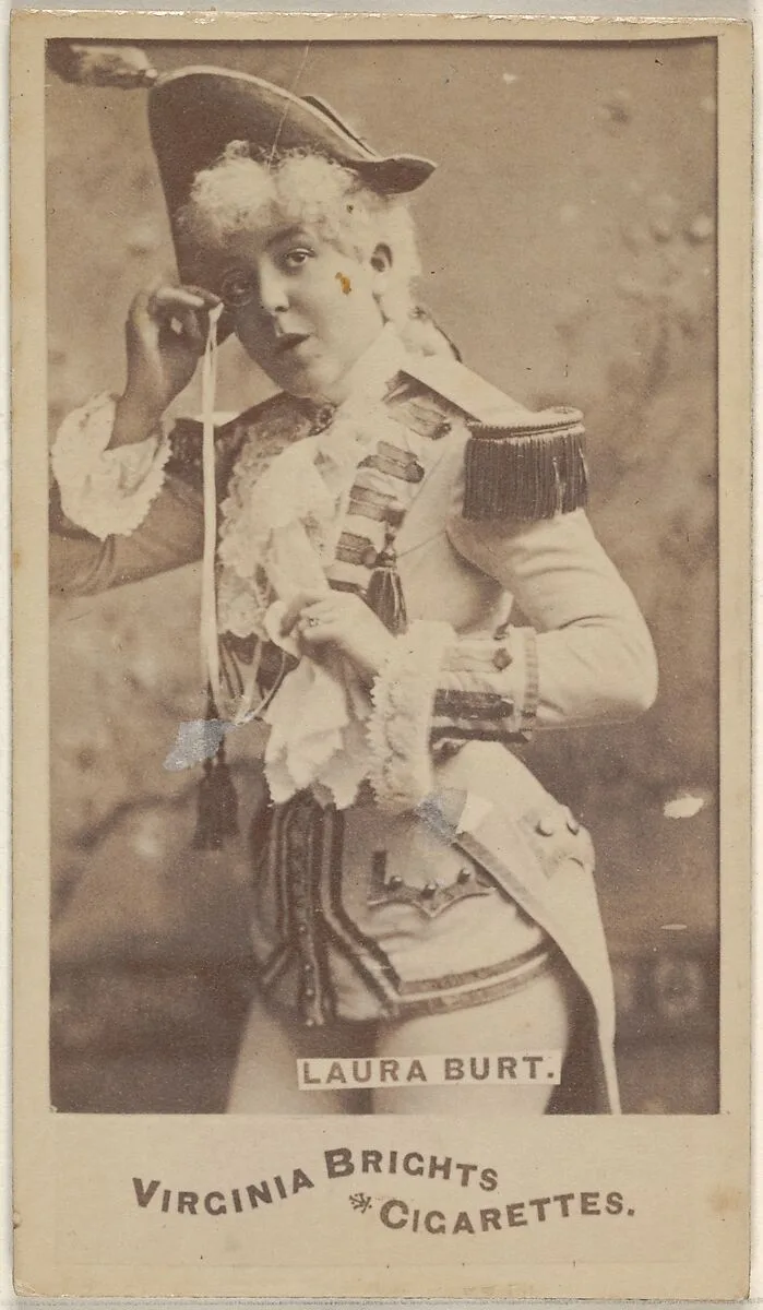 Laura Burt, from the Actors and Actresses series (N45, Type 6) for Virginia Brights Cigarettes — Allen & Ginter