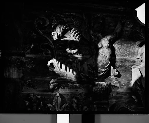 [Shadows on Relief Carving of Ringling Bandwagon, Circus Winter Quarters, Sarasota, Florida]