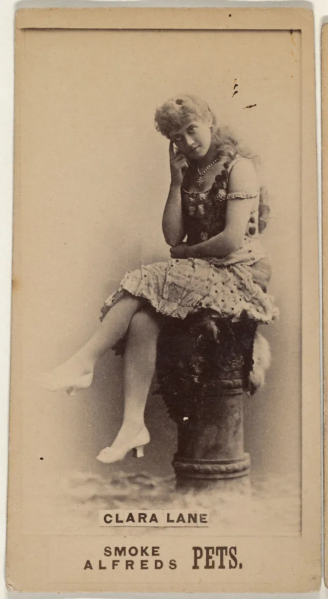 Clara Lane, from the Actresses series (N671), promoting Alfreds Pets Tobacco — Unknown