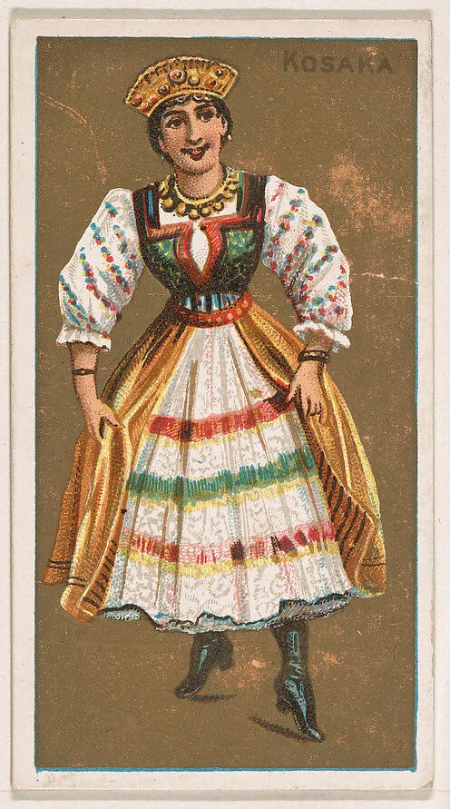 Kosaka, from National Dances (N225, Type 1) issued by Kinney Bros. — Kinney Brothers Tobacco Company
